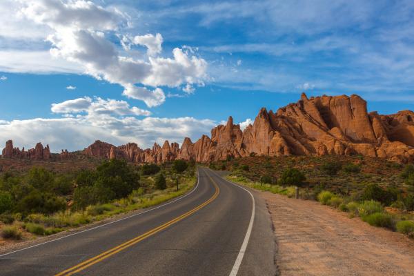 Road through mountains